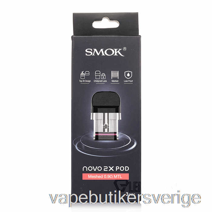 Vape Sverige Smok Novo 2x Utbytespods 0,6ohm Meshed Mtl Pods
